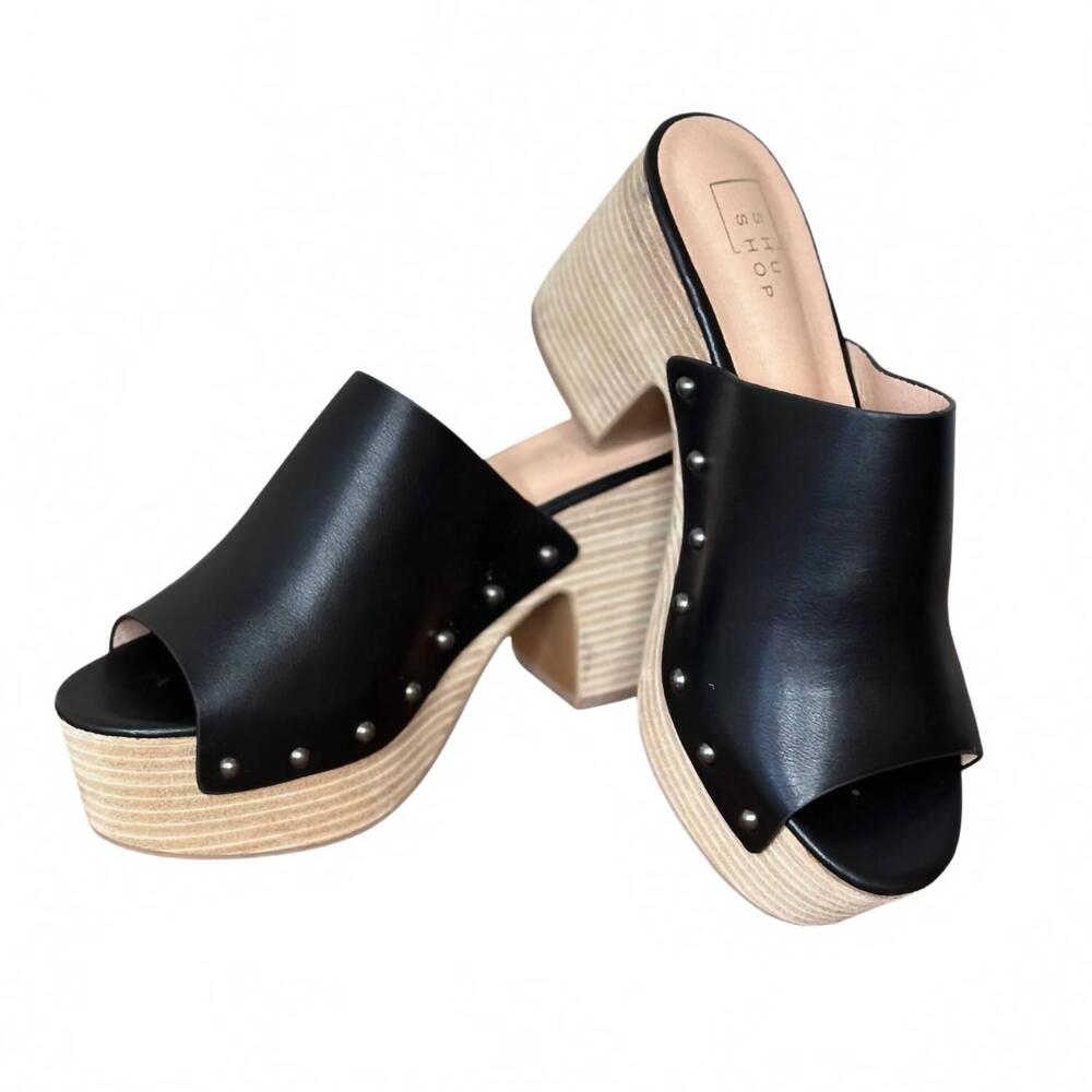 NEW SHU SHOP women's gina slip-on sandal in black